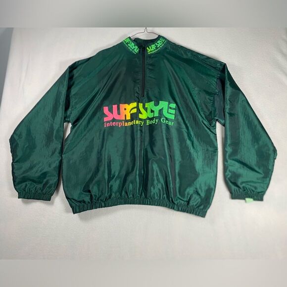 Vintage Rare Surf Style 1995 Year Of Wisdom Cannabis Windbreaker Jacket One Size - Picture 3 of 10